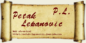 Petak Lepanović vizit kartica